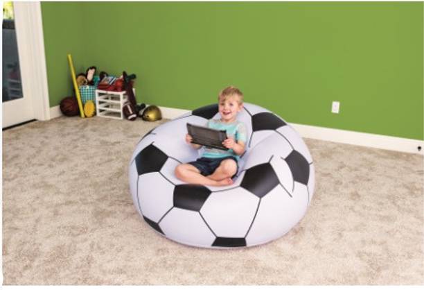 KinderTales Beanless (IND*88) Soccer Ball Chair Vinyl 1 Seater Inflatable Sofa