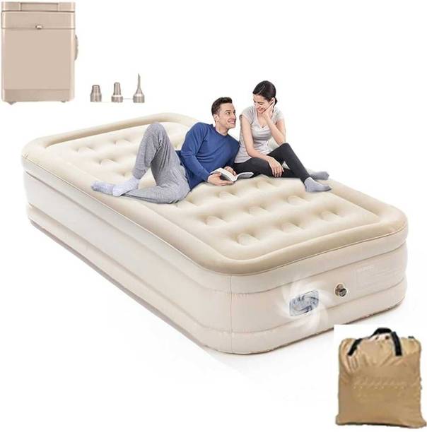 WTE { Premium Material TPU } Inflatable Sofa Cum Bed – Leak-Proof & Foldable Velvet 4 Seater Inflatable Sofa