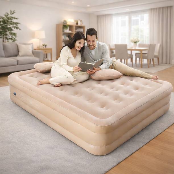 VYNEX Inflatable Mattress & Portable Air Bed for Home Leatherette 2 Seater Inflatable Sofa