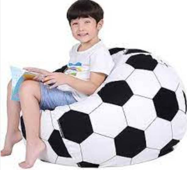 KinderTales Sofa Angin Motif Bola Soccer Bean Bag Chair Vinyl 1 Seater Inflatable Sofa