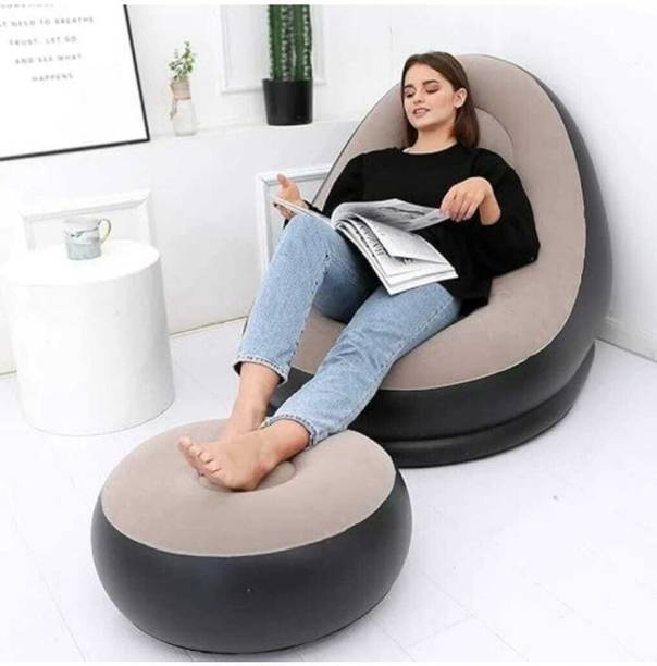 MRK VENTURES Inflate Chair PVC 1 Seater Inflatable Sofa