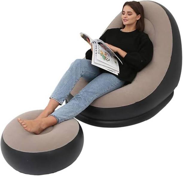 SeaRegal Inflatable Air Filling Premium Lounge Sofa Chair with Footrest PU Leatherette 2 Seater Inflatable Sofa