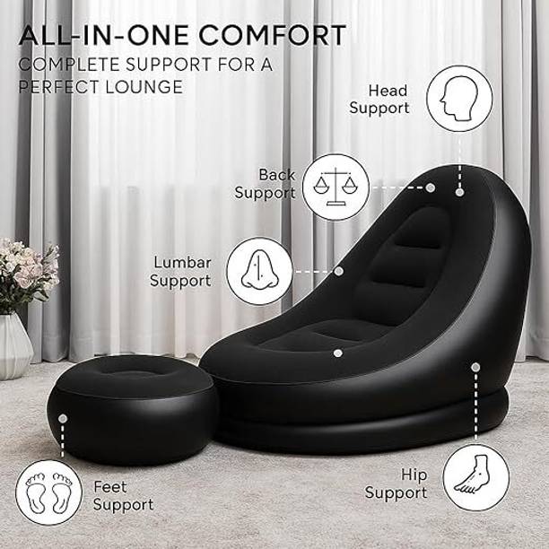 GRANTH CREATION PVC 2 Seater Inflatable Sofa