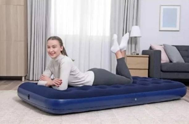 TinyTales flocked (IND*90) camping indoor use inflatable single air bed mattress Vinyl 1 Seater Inflatable Sofa