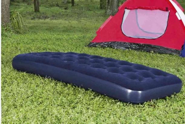 TinyTales Pavillo (IND*65) Aeroluxe Flocked Air Bed for Sleeping Car Air Pump Vinyl 1 Seater Inflatable Sofa