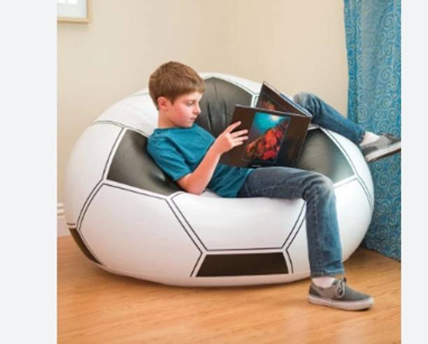 HornFlow Shopee UP in & Over Soccer Ball Inflatable Chair/Air Sofa Vinyl 1 Seater Inflatable Sofa