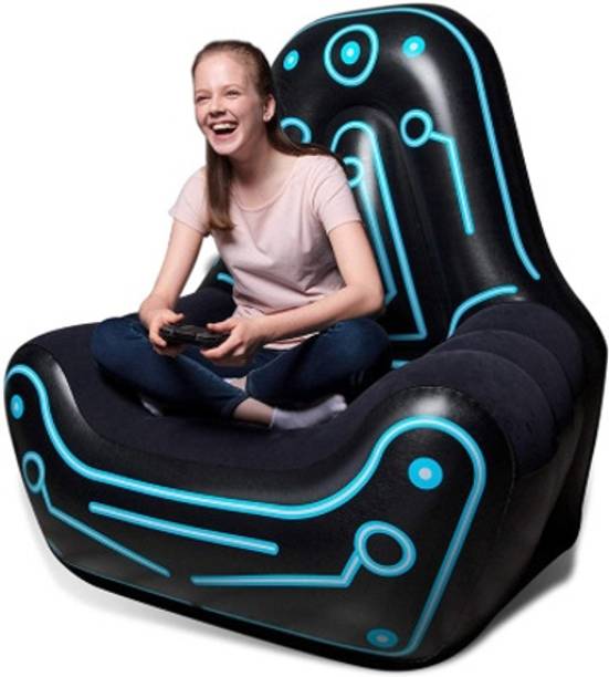 HornFlow inflatable (IND*80) lounge chair Black PVC 2 Seater Inflatable Sofa