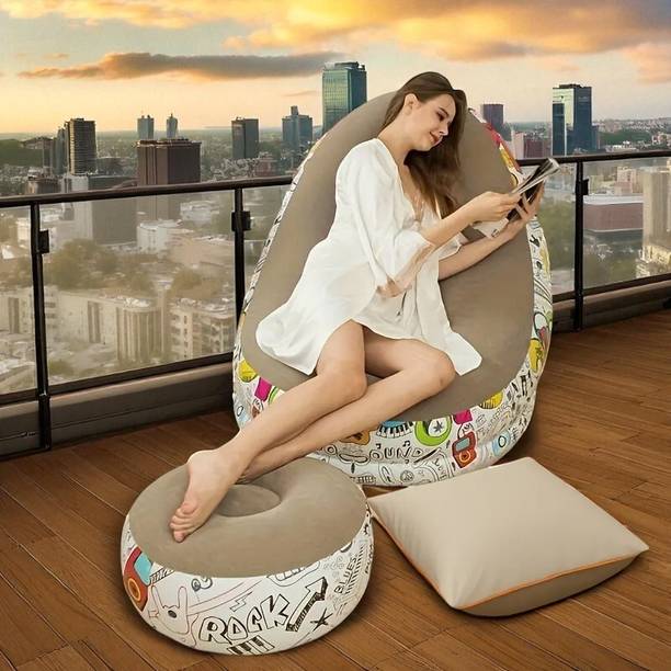 Shreya clothing Velvet 2 Seater Inflatable Sofa