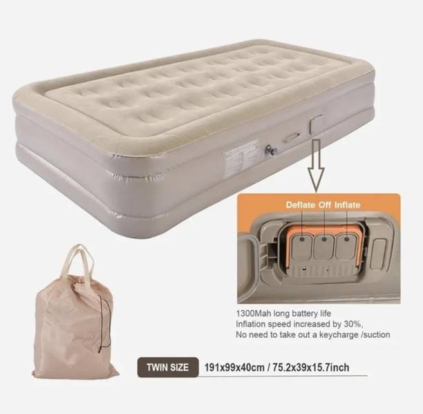 WTE { Premium Material TPU } Inflatable Sofa Cum Bed – Leak-Proof & Foldable Velvet 4 Seater Inflatable Sofa
