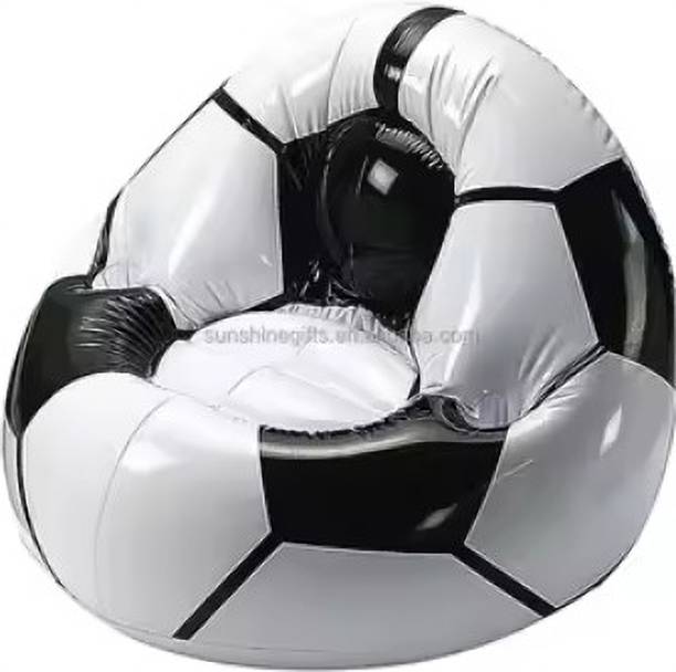 Intelligent Up, In & Over Beanless Soccer Ball Chair Vinyl 1 Seater Inflatable Sofa