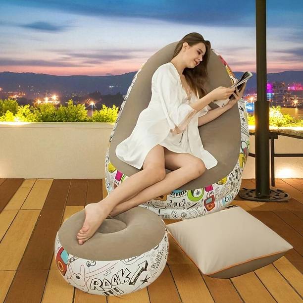 Shreya clothing INFLATABLE SOFA AA4 Velvet 2 Seater Inflatable Sofa