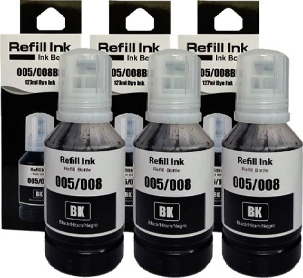 Salty High Quility Refill Ink 005 Use for Epson M1100,M1120,M1140,M2110,(Pack Of 3) Black Ink Bottle