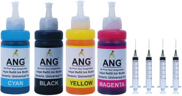 Ang Refill Ink For Canon Printer MG2570S B/C/Y/M 100 ML...