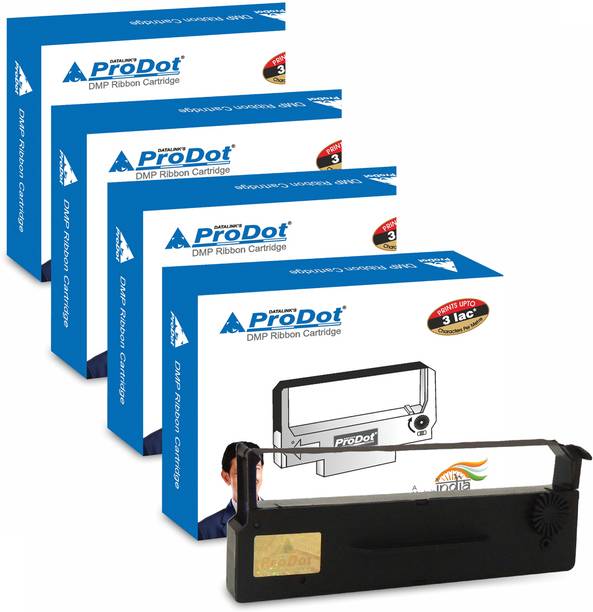 PRODOT DMP Ribbon Cartridge Compatible with EPSON ERC 27 Dot Matrix Printer, Pack of 04 Black Ink Cartridge