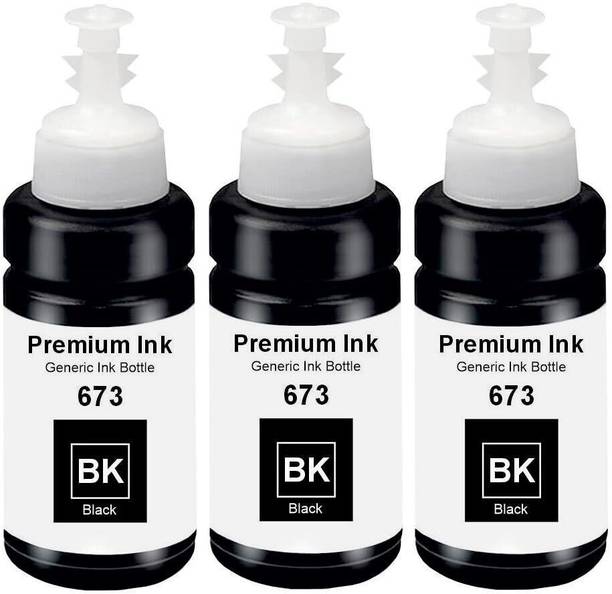 Gedi T673 Refill Ink Compatible for L801,L805,L1800,L800,L810,850,1300 Printers Black Ink Bottle