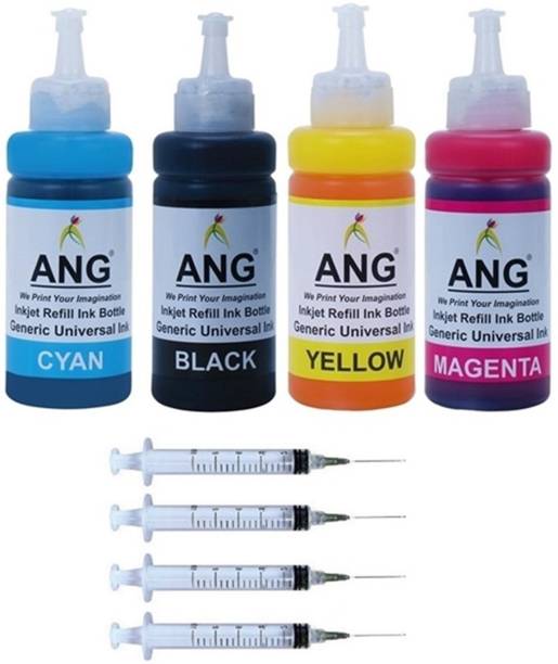 Ang Refill Ink for Use E-P MG3670,MG3070,MG2570,MG3077,MG2470,MG2577,MG3170,E510 Black + Tri Color Combo Pack Ink Cartridge