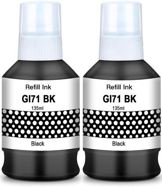 verena GI 71 Black Ink Used For G1020,G1730,G1737 G2020 G2021,G2060,G2730(Pack of 2) Black Ink Bottle