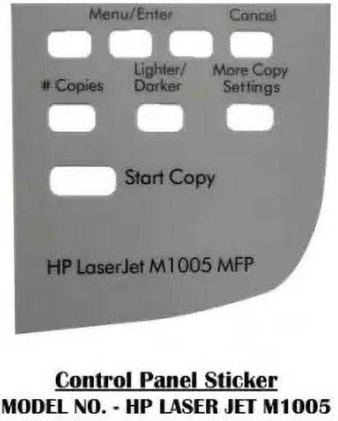 HipponixTech Display Control Panel Sticker Laserjet H/p 1005 Black Ink Toner White Ink Toner