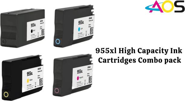 Aaos 955xl 1Set Black + Tri Color Combo Pack Ink Cartridge