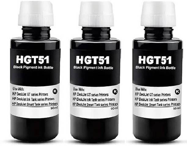 R C Print GT53 XL Refill Ink for HP 115, 310, 315, 319, 410, 415, 416, 419 Printer Black Ink Bottle