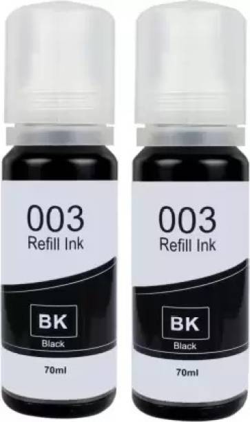 Skrill Ink Refill for epson 001 , 003 , L3200 , L3210 , L3211 , L3215,L3216,L3250,L3252 Black - Twin Pack Ink Bottle