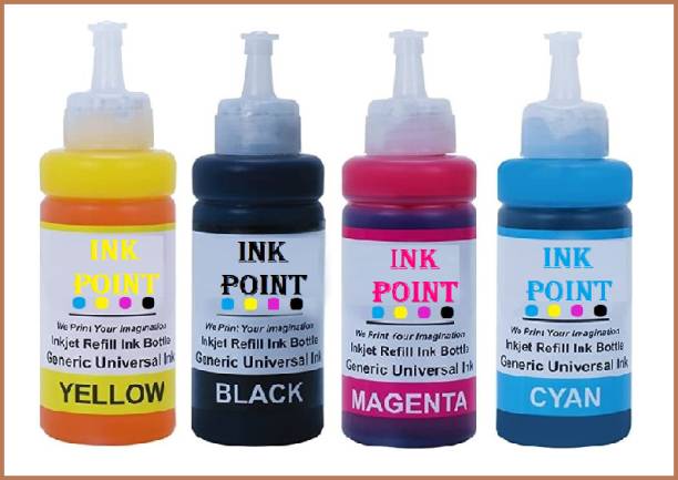inkpoint Epson T664 L100 , L110 , L130 , L200 , L210 , L220 , L300 , L385 Black + Tri Color Combo Pack Ink Bottle
