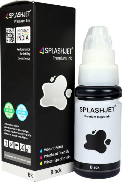 Splashjet Refill Ink for Canon Pixma G2010, G2000, G1010 Printer - GI 790 (Black)-501803 Black Ink Bottle