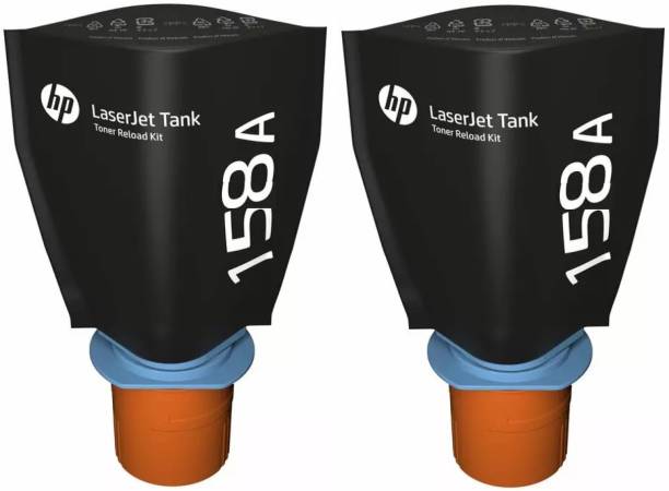 HELPE 158A (W1580A) Toner Reload Kit For Use In HP Laserjet Tank MFP 1005,1020,2506,26 Black - Twin Pack Ink Toner