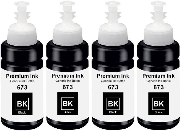 gAdi T673 Refill Ink Compatible for Epson L801,L805,L1800,L800,L810,850,1300 Printers Black Ink Bottle