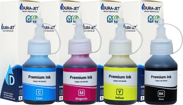 Dura-Jet BT6000, BT5000 Refill Ink for Brother DCP - T310, T510, T910, T710, T500, T4000W Black + Tri Color Combo Pack Ink Bottle