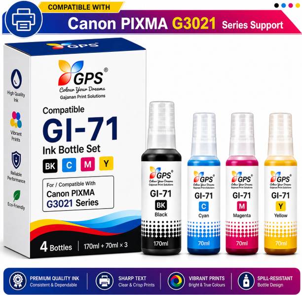 GPS Colour Your Dreams Canon PIXMA G3021 Series Compatible Ink Bottle Set Black - Twin Pack Ink Bottle