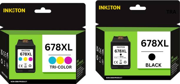 Inkston 678XL BLACK AND COLOR COMBO Black + Tri Color Combo Pack Ink Cartridge
