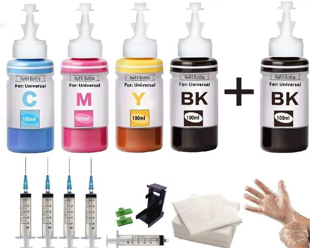 PARADISEECOM Ink Compatible For 2331,805,803,680,678,818 Printers 100 ML + ToolKit + Black + Tri Color Combo Pack Ink Cartridge
