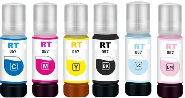 RT 057 Compatible ink for L8050, L18050, L8150W Black + Tri Color Combo Pack Ink Bottle