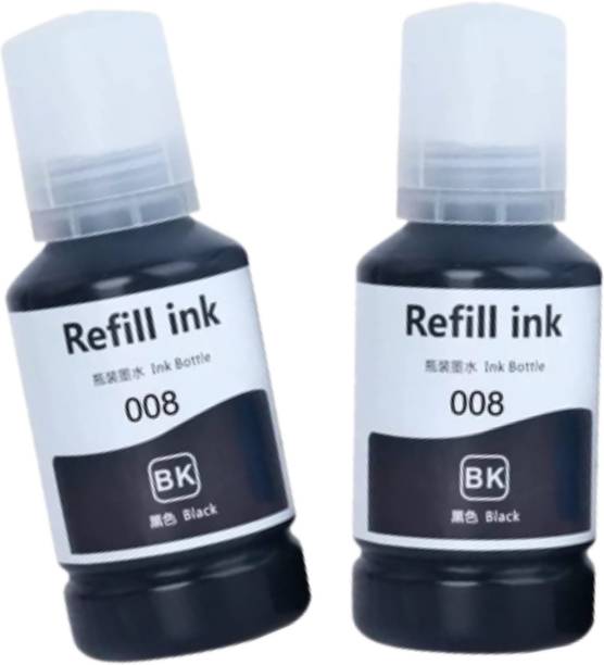 Ang Refill Ink 008 127ml 2pc for Epson L6570 L6580 L15150 L15160Printers Black Ink Bottle