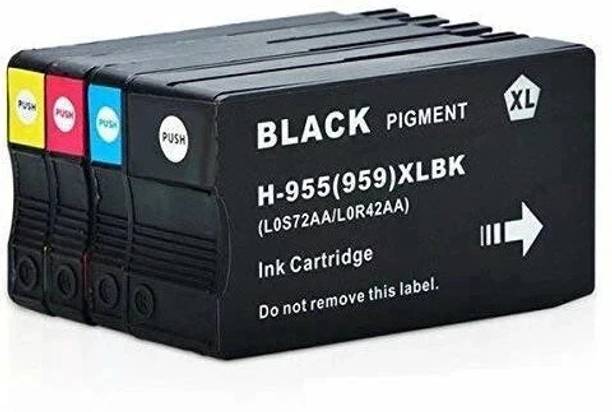 trendvision 955XL COMBO FOR 7740,8210,8216,8700,8710,8715,8716, 8717, 8720, 8725, 8727, 8730 Black + Tri Color Combo Pack Ink Cartridge