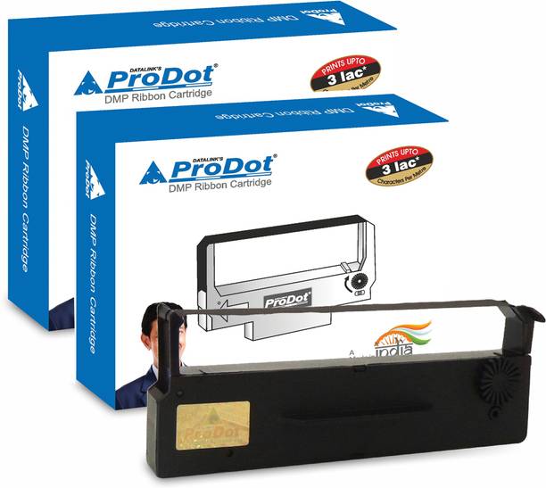 PRODOT DMP Ribbon Cartridge Compatible with EPSON ERC 27 Dot Matrix Printer, Pack of 02 Black Ink Cartridge
