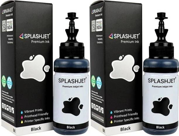Splashjet T664 Ink for L130,L380,L210,L220,L310, L350 Printers-(70gm x 2 Black) - 501757 Black Ink Bottle