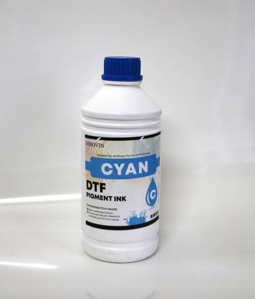 DINOVIN DTF Pigment Ink,Suitable for All Direct to Film(DTF) Printers/L805/L1800 -1Litre Cyan Ink Bottle
