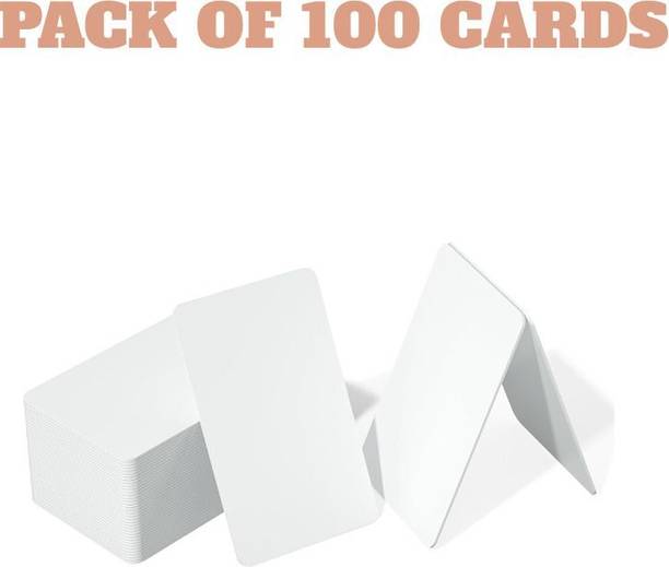 RAMKE Plain PVC Id Card For Epson L800,L805,L810,L850 Printers (Pack Of 100 Card) White Ink Cartridge