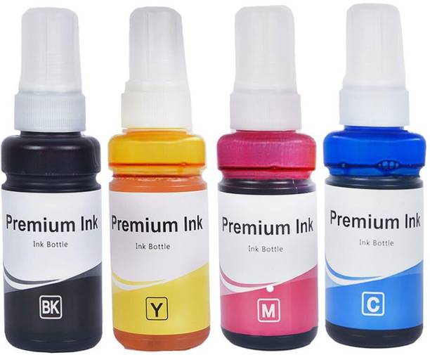 R C Print 664 Refill Ink for L130,L360,L380,L361,L565,L210,L220,L310,350,355 Printer Black + Tri Color Combo Pack Ink Bottle