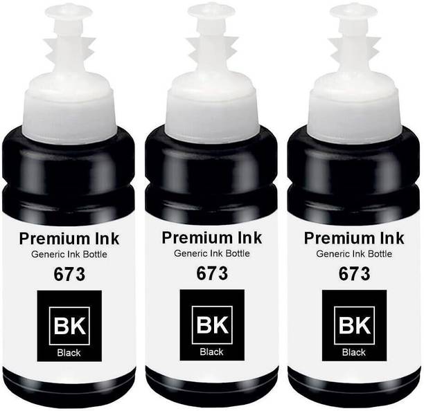 INKTECH T673 Refill Ink Compatible for L801,L805,L1800,L800,L810,850,1300 Printers Black Ink Toner