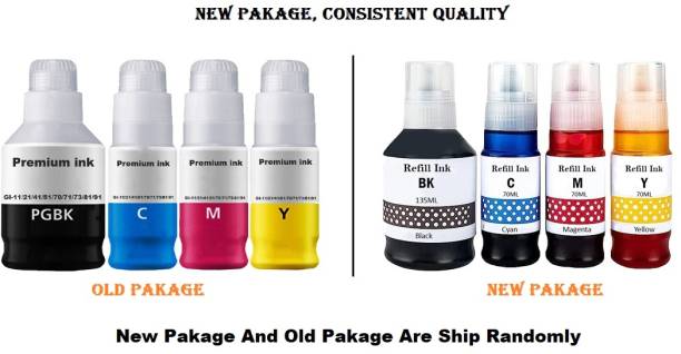 verena GI-71 Refill Ink for Canon G1020,G2020,G2021,G2060,G3020,G3021,G3060 Printers Black + Tri Color Combo Pack Ink Bottle