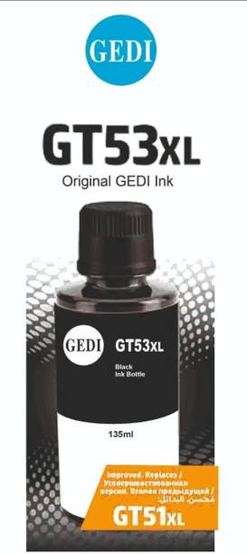 Gedi GT53XL 135-ml Black for All HP Ink Tank Printer 315, 316, 319, 416, 500 Black Ink Bottle