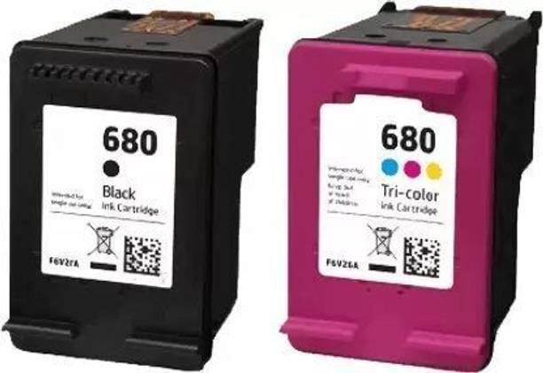 Gokul Enterprises 680 combo pack Multi Color Ink Cartridge ( Compatible ) Black + Tri Color Combo Pack Ink Cartridge