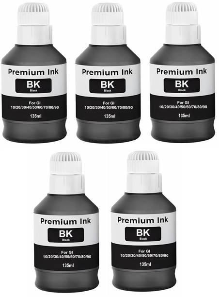 canoff GI-70/71 Ink (135ml X 5 Bottle)Compatible For PIXMA GM2070, GM4070 Printers Black Ink Bottle