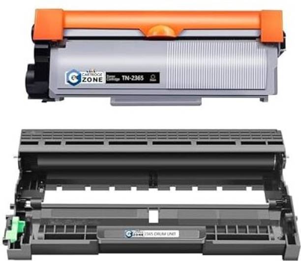 CARTRIDGE ZONE TN 2365 Toner cartridge DR2365 Drum Unit Combo Use in Brother HL2321D Pack of 2 Black Ink Cartridge