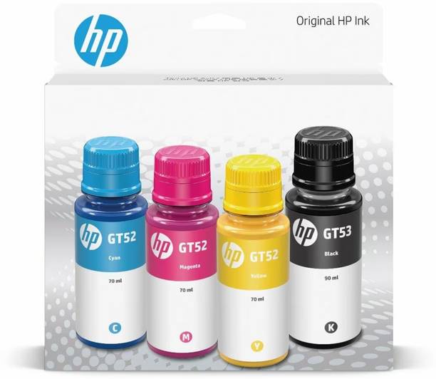 HP ORIGINAL INK BOTTLE GT5811 INK TANK PRINTER FOUR COLOR COMBO Black + Tri Color Combo Pack Ink Bottle