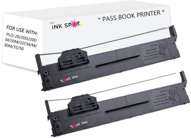 Inkspot PLQ20/20M/20K/20KM/LQ90KP Dot Matrix Printer 2PC Black Ink Cartridge