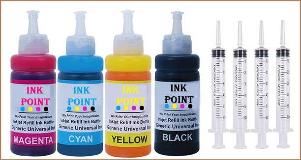 Ramdev Refill ink For Hp 682 cartridge Use For HP Deskjet Ink Advantage 2300 All-in-One Black + Tri Color Combo Pack Ink Bottle